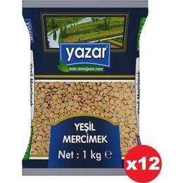 Yazar 12x1 kg Yeşil Mercimek