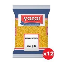 Yazar 12x750 gr Sarı Mercimek