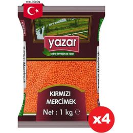 Yazar 1x4 kg Yerli Kırmızı Mercimek