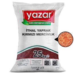 Yazar 25 Kg İthal Kırmızı Yaprak Mercimek
