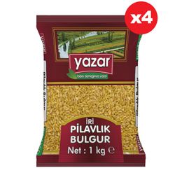 Yazar 4 x 1 kg İri Taneli Pilavlık Bulgur