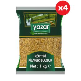 Yazar 4 x 1 kg Köy Tipi Pilavlık Bulgur
