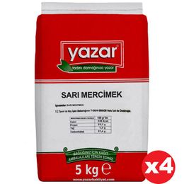 Yazar 4x5 kg Sarı Mercimek