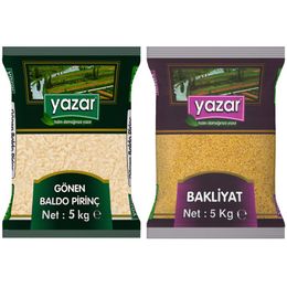Yazar 5 kg Gönen Baldo Pirinç + 5 kg Pilavlık Bulgur