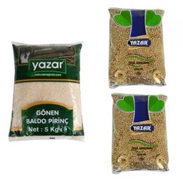 Yazar 5 kg Gönen Baldo Pirinç + 5 kg Yeşil Mercimek