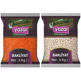 Yazar 5 Kg Kırmızı Mercimek + 5 Kg Çumra Fasulye