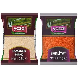 Yazar 5 kg Osmancık Pirinç + 5 kg Kırmızı Mercimek