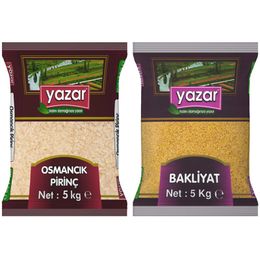 Yazar 5 kg Osmancık Pirinç ve 5 kg Pilavlık Bulgur