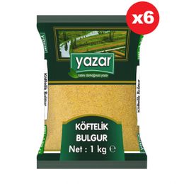 Yazar 6 x 1 kg Köftelik Bulgur
