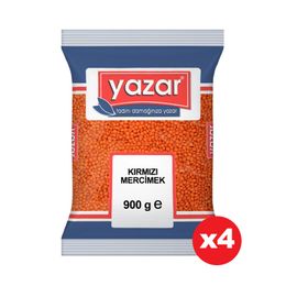 Yazar 900 Gr x 4 Adet Kırmızı Mercimek