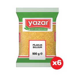 Yazar 900 Gr x 6 Adet Pilavlık Bulgur