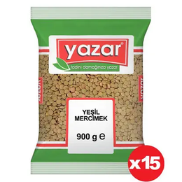 Yazar Yeşil 15x900 gr Mercimek