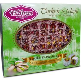 Yıldırım Şekerleme 300 gr Double Antep Fıstıklı Gül Lokumu