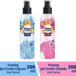 Yumoş 200 ml Lilyum + 200 ml Orkide Jet Fresh Giysi Spreyi