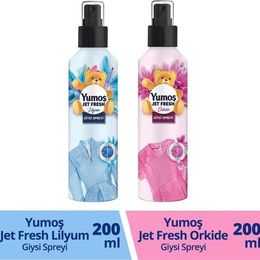 Yumoş 200 ml Lilyum + 200 ml Orkide Jet Fresh Giysi Spreyi