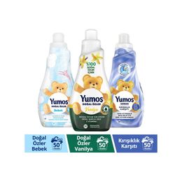 Yumoş 3x1,2 lt Doğal Özler Vanilya + Bebek + Kırışıklık Karşıtı Yumuşatıcı