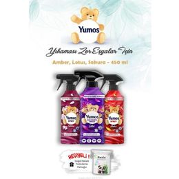 Yumoş 3x450 ml Lotus + Sakura + Amber Ev ve Tekstil Spreyi