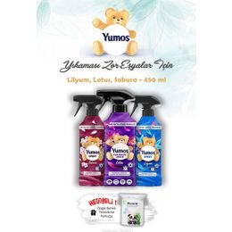 Yumoş 3x450 ml Lotus + Sakura + Lilyum Ev ve Tekstil Spreyi