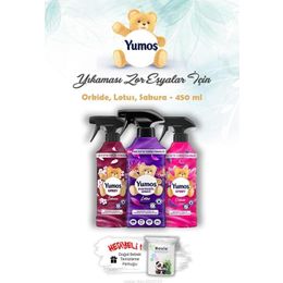 Yumoş 3x450 ml Orkide + Lotus + Sakura Ev ve Tekstil Spreyi