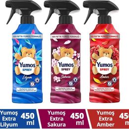 Yumoş 3x450 ml Sprey Amber + Sakura + Lilyum Sprey