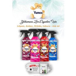Yumoş 4x450 ml Orkide + Lilyum + Sakura + Amber Ev ve Tekstil Spreyi