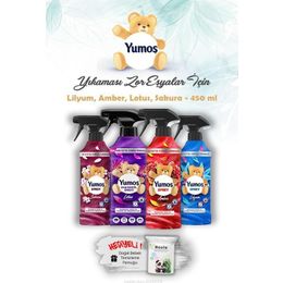 Yumoş 4x450 ml Sprey Lotus + Amber + Sakura + Lilyum Sprey