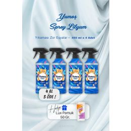 Yumoş 4x450 ml Yıkaması Zor Eşyalar İçin Lilyum Kokulu Sprey