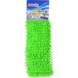 Zanix 50 cm Yeşil 3282 Nemli Makarna Mop Ucu Mikrofiber Şönil Paspas Yedeği