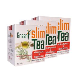 Zencefil Organik 45'li Slim Tea Kiraz Sapı Biberiyeli Green