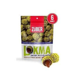 Zuber 96 gr Lokma Antep Fıstığı Kaplı Kakaolu Fındık Ezmeli Meyve Topu