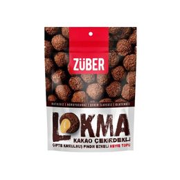 Züber 96 gr Lokma Kakao Çekirdeği Kaplı Çifte Kavrulmuş Fındık Ezmeli Meyve Topu