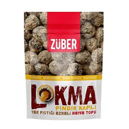 Züber Lokma Fındık Kaplı Fıstık Ezmeli 96 gr Meyve Topu