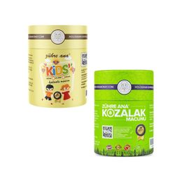 Zühre Ana 240 gr Kozalak Macunu + 240 gr Kids Pekmez Arı Sütü Vitamin Kakaolu Macun