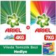 Ariel Parlak Renkler 7 kg + Dağ Esintisi 4 kg Toz Çamaşır Deterjanı