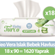 Baby Turco 18x90'lı Aloe Vera Kapaklı Islak Mendil