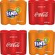 Coca Cola Teneke Kutu Karma 12'li 250 ml Klasik Tat+ 12'li 250 ml Fanta