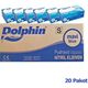 Dolphin 20x100'lü S Tek Kullanımlık Lateks Mavi Pudrasız Nitril Muayene Eldiveni