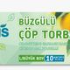 Ekomis 10'lu Büyük Boy Büzgülü Limon Kokulu Çöp Torbası