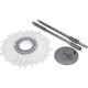 Elmop Döner Başlıklı Yedek Mop Seti + Mikrofiber Mop + Teleskobik Sap