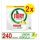 Fairy Hepsi Bir Arada Limon Kokulu Bulaşık Makinesi Deterjanı 240 Tablet