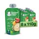 Gerber 8x110 gr Organik Yulaflı Elma ve Mango Püresi