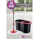 Grimor Life 13 lt Turbo Star Black Microfiber Döner Başlıklı Büyük Boy Mop Temizlik Seti + Yedek Mop