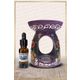 İpek Naturel 10 ml Nakış İşlemeli Seramik Buhurdanlık Mor Ve Çilek Yağı Setli
