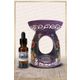 İpek Naturel 10 ml Nakış İşlemeli Seramik Buhurdanlık Mor Ve Sandal Yağı Setli
