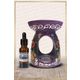 İpek Naturel 10 ml Nakış İşlemeli Seramik Buhurdanlık Mor Ve Vanilya Yağı Setli
