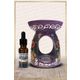İpek Naturel 10 ml Nakış İşlemeli Seramik Buhurdanlık Mor Ve Zambak Yağı Setli