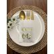 Kidspartim 12'li 40x40 cm Gold Yaldızlı Beyaz Cepli Hello Altmış Yaş Peçete