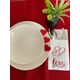 Kidspartim 12'li 40x40 cm Kırmızı Yaldızlı Beyaz Cepli Aır Touch Kalpli Love Yazılı Peçete