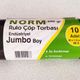 Norm 2 Kat Siyah 500 gr 80x110 cm 1 Rulo Endüstriyel Jumbo Çöp Poşeti