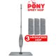 Pony 3'lü Gri Sprey Mop Mikrofiber Mop